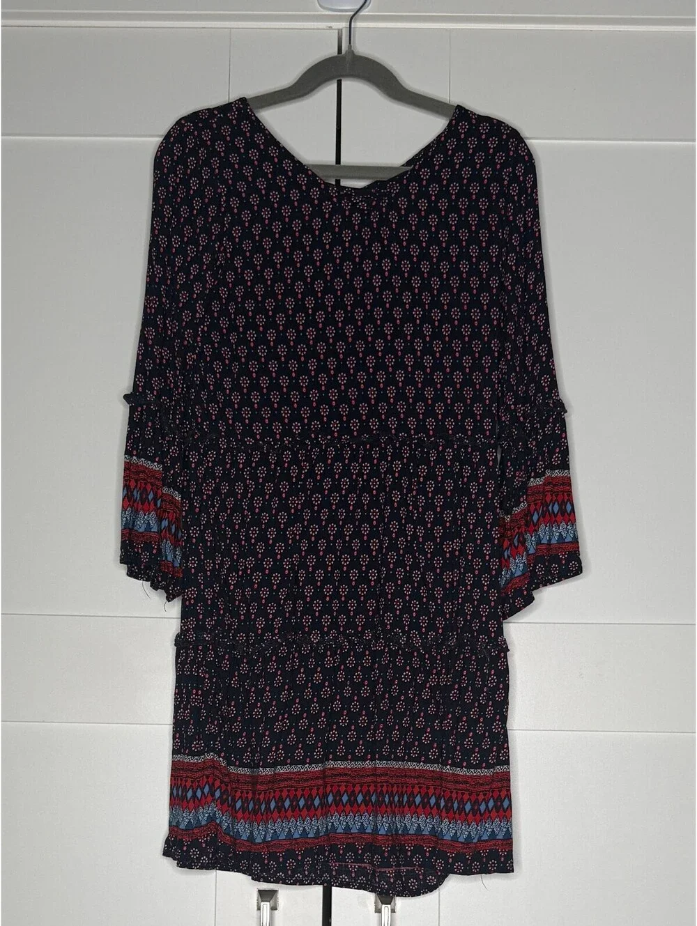 PPLA Girls Boho Border Print Dress Size 7/8